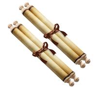 Makevivi 2 PCS Blank Scrolls Paper with Wood Rods, for Naughty or Nice List, Writing, Wedding Vows, Invitation, Love Letter, Cosplay Prop, Renaissance, 7.1 x 31.5 inches (style1)