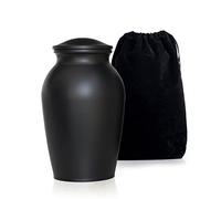 MAKEY'S Memorial Pet Cremation Urns for Dogs Ashes, Dog Keepsake Urns for Ashes, Black Pet Urn-Medium