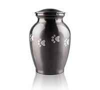 MAKEY'S Pet Memorial Cremation Urns for Dogs and Cats Ashes, Dog Keepsake Urns for Ashes with Paw Prints-Small