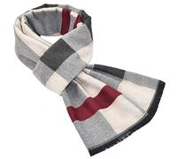 MAKFORT Business Plaid Check Solid Scarf Tartan Scarf for Men 180 cm * 30 cm