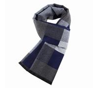 MAKFORT Business Plaid Check Solid Scarf Tartan Scarf for Men Warm Winter Scarf for Men 180 cm * 30 cm