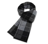 MAKFORT Business Plaid Check Solid Scarf Tartan Scarf for Men Warm Winter Scarf for Men 180 cm * 30 cm