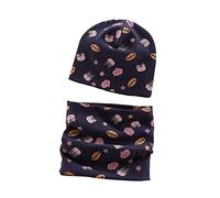 MAKFORT Cotton Newborn Baby Winter Hat and Scarf Set for 0-5 Months/6-12 Months/1-7 Years Newborn Baby Beanie Hat Kids Tube Cotton Loop Scarfs