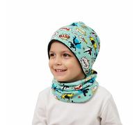 MAKFORT Kids Winter Hat Neck Warmer Soft Beanie Hat Cotton Skull Cap Cotton Beanie and Loop Scarf