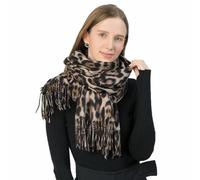 MAKFORT Large Leopard Print Scarf for Women Ladies Fashion Soft Shawl Wrap Lightweight Neck Scarf Shawl Wrap