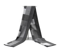 MAKFORT Men's Scarf Black Grey Striped Autumn Winter Thick Cashmere Men's Scarf, Tassel 180 * 30 cm