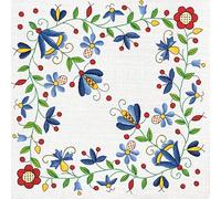 Maki 3-Ply Folk Paper Napkins Tissue Serviettes for Decoupage and Table Decoration Lunch Size 33cm x 33cm - Pack of 20 (Wejherowski Embroidery Folk)