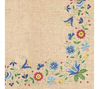Maki 3-Ply Folk Tissue Paper Napkins Serviettes for Decoupage Lunch 33cm x 33cm - Pack of 20 (Kashubian Folk 4)