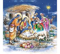 Maki 3-Ply Theme Xmas Decoupage Tissue Paper Napkins Decorative Christmas Serviettes 33cm x 33cm - Pack of 20 (Holy Family)