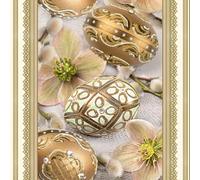 Maki 3-Ply Tissue Easter Paper Napkins Decorative Serviettes for Decoupage 33cm x 33cm - 1/4 Folded (Pack of 20) (Jewel Golden Eggs), (SDLE)