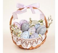 Maki 3-Ply Tissue Easter Paper Napkins Decorative Serviettes for Decoupage 33cm x 33cm - 1/4 Folded (Pack of 20) (Traditional Easter Basket with Lace), (SDLE)