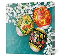 Maki 3-Ply Tissue Easter Paper Napkins Decorative Serviettes for Decoupage 33cm x 33cm - 1/4 Folded (Pack of 20) (Folk Eggs Photo)