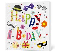 Maki 3-Ply Tissue Paper Napkins Serviettes for Decoupage Lunch 33cm x 33cm - Pack of 20 (Funny B-Day)