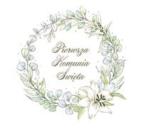 Maki 3Ply First Communion Napkins Decoupage Tissue Paper Serviettes 33cm x 33cm - Pack of 20 (Holy Communion Eucalyptus Wreath)