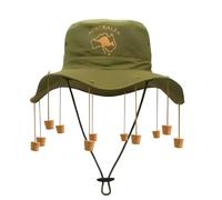 MAKI FASHIONS Australian Cork Hat for Fancy Dress - Funny Aussie Bush Hat with Dangling Corks - Outback Style Costume Accessory for Australia Day, Parties, Festivals & Novelty Events