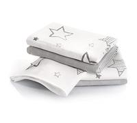 MAKIAN - 4 Pack Baby Muslin Cloth | Burp Cloth | Makeshift Bib | Nursing Cover | Unisex | 70x70 cm - Stars
