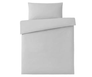 MAKIAN Children's Bed Linen 100 x 135 cm, 40 x 60 cm, 100% Cotton, Breathable, Easy Care, Baby Bedding Set with Envelope Closure, Oeko-Tex Certified (Plain Grey)