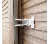 Makibi Child Safety Lock for Sliding Glass Door, Slide Closet Doors | Baby Proof Windows Locks | No Tools, Drilling Needed (4 Pack, White)