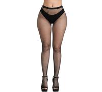 Makii Womens Black Fishnet Tights - Sexy Pantyhose Fish Net Stockings Diamond Mesh Net Tight For Halloween Costumes Cosplay UK (UK, Alpha, One Size, Regular, Regular, Pack of 1)