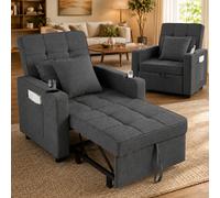 Makika Sofa Bed Recliner Chair Folding Armchair Pillow Lounger Seat Cup Holder