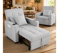 Makika Sofa Bed Recliner Chair Folding Armchair Pillow Lounger Seat Cup Holder