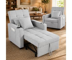 Makika Sofa Bed Recliner Chair Folding Armchair Pillow Lounger Seat Cup Holder