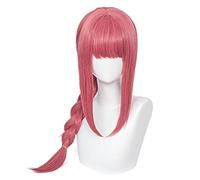Makima Long Pink Braids Cosplay Wig Anime Chainsaw Man Heat Resistant Fiber Synthetic Costume Hair with Cap Wig for Party Halloween(Makima)