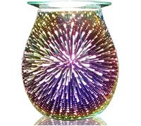 Makimoo Stunning Electric Wax Melt Burners, Oil Burner, Wax Warmer, Night Light Oil Lamp for Home Decoration (3D Fireworks)