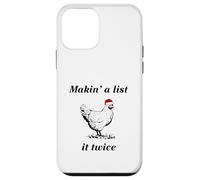 Makin’ a List (Chicken) It Twice - Christmas Hen - Funny Case for iPhone 12 mini
