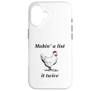 Makin’ a List (Chicken) It Twice - Christmas Hen - Funny Case for iPhone 16