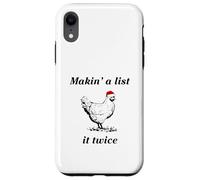 Makin’ a List (Chicken) It Twice - Christmas Hen - Funny Case for iPhone XR