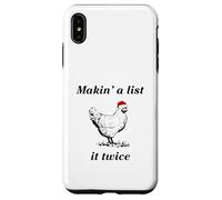 Makin’ a List (Chicken) It Twice - Christmas Hen - Funny Case for iPhone XS Max