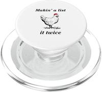 Makin’ a List (Chicken) It Twice - Christmas Hen - Funny PopSockets PopGrip for MagSafe