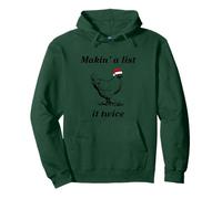 Makin’ a List (Chicken) It Twice - Christmas Hen - Funny Pullover Hoodie