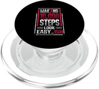Making 10000 Steps Look Easy Ish Walking Step 10000 Steps PopSockets PopGrip for MagSafe