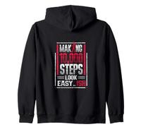Making 10000 Steps Look Easy Ish Walking Step 10000 Steps Zip Hoodie