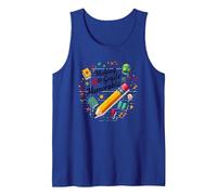 Making 4th Grade Memorable: Fun Learning Adventure Tank Top, Men, Royal Blue, M