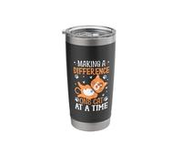 Making a Difference one Cat at a Time Cat Sitter Stainless Steel Insulated Tumbler