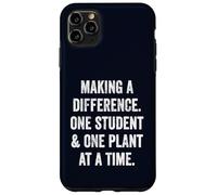 Making a Difference One Student Funny Vegan Teacher Mom Case for iPhone 11 Pro Max
