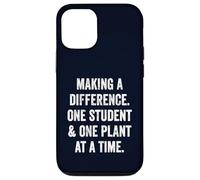 Making a Difference One Student Funny Vegan Teacher Mom Case for iPhone 12/12 Pro