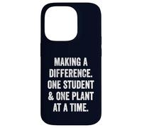 Making a Difference One Student Funny Vegan Teacher Mom Case for iPhone 14 Pro