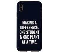 Making a Difference One Student Funny Vegan Teacher Mom Case for iPhone XS Max