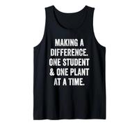 Making a Difference One Student Funny Vegan Teacher Mom Tank Top