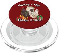 Making A List Chicken It Twice Funny Christmas PopSockets PopGrip for MagSafe