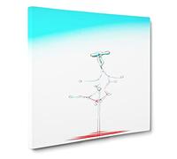 Making a Splash Canvas Print | Gallery Wrapped 30mm Frame Wall Art | 20x20 inches | Ready to Hang | Abstract Picture | Living Room Bedroom Lounge Office