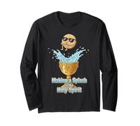 Making a Splash in the Holy Spirit First Communion Baptism Long Sleeve T-Shirt