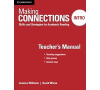 Making Connections Intro Teacher's Manual: Skills and Strategies for Academic Reading