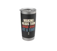 Making Heads Turn One Cut at a Time Funny Barber Gift Stainless Steel Insulated Tumbler