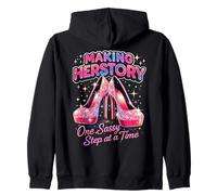 Making Herstory One Sassy Step at a Time Zip Hoodie