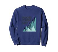 Making It Look Easy: Climbing Success Mountain Sweatshirt, Adult Unisex, Navy, XL